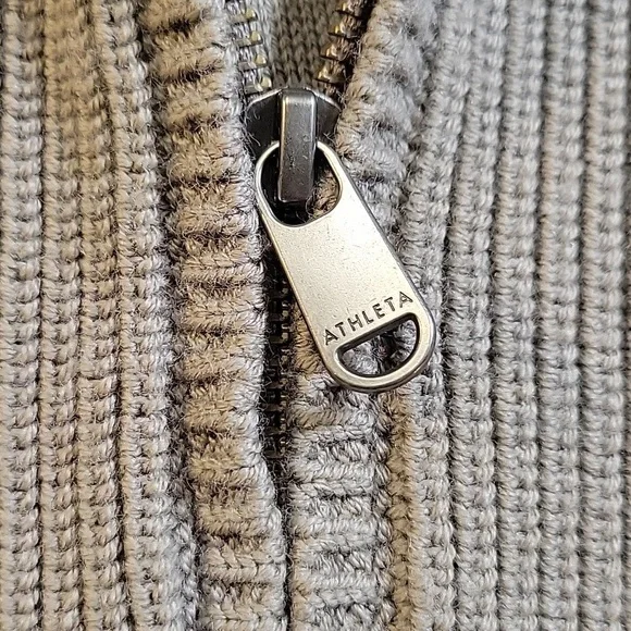 Athleta Escapade Mock Neck Sweater Jacket Bluff Grey Size S #982829 - Picture 10 of 12